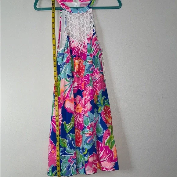 Lilly Pulitzer Floral Sleeveless Dress with crochet Detail - Picture 12 of 12